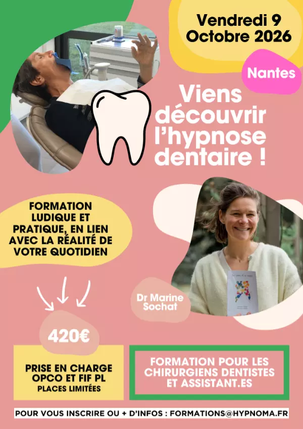 Affiche promotionnelle formation hypnose dentaire Hypnoma